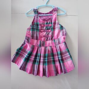 **3 Listings $20**                       Pink Plaid Sleeveless Dress